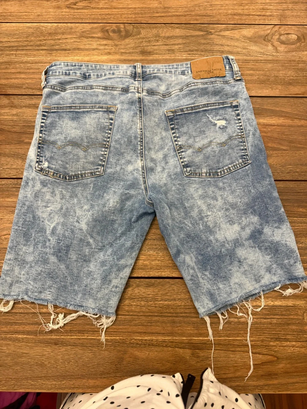 American Eagle Outfitters Light Wash Distressed Denim Shorts